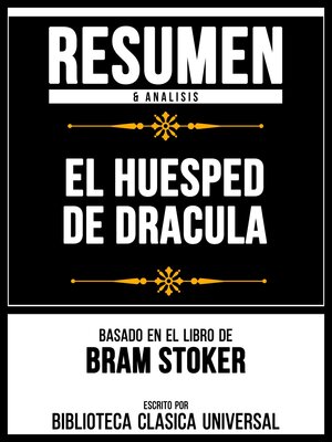 cover image of Resumen & Analisis--El Huesped De Dracula--Basado En El Libro De Bram Stoker